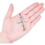 PH PandaHall 1 Pack 7 Chakras Natural Quartz Gemstones Beads Pendant Charms Point Chakra Reiki - Ankh Cross Style