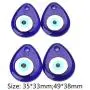 COLORFUL BLING 4/6/10Pcs Set Boho Evil Eye Round Teardrop Mini Pendant Charms Miniature Bead Style Ornaments DIY Supply Earring Pendant Necklace Bracelet for Women Girls Jewelry