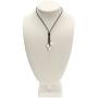 Pearlypearls 3 Freshwater Pearl Pendant Necklace on Black Leather Cord Jewelry for Women 18