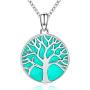 APOTIE 925 Silver Celtic Knot Tree of Life Jewelry Pendant Necklace Drop Hook Earrings Mother Day Jewelry for Mom Women Girls