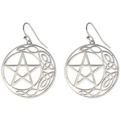 TEAMER Celtic Knot Dangle Earrings Stainless Steel Vintage Statement Amulet Wiccan Jewelry for Women
