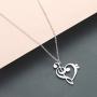 Music Note Heart of Treble and Bass Clef Choker Necklace Infinity Love Heart Pendant Necklace Collars Hypoallergenic Jewelry Birthday Gift