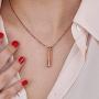 MyNameNecklace Personalized 3D Bar Heart Shaped Necklace -Precious Metals Custom Made Name Jewelry Valentines Day Love Gift for Mom Women