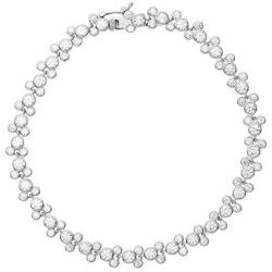 Disney Mickey Mouse Jewelry for Women and Girls, Sterling Silver Cubic Zirconia Tennis Bracelet,