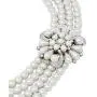 LUX ACCESSORIES Faux Pearl Floral Flower Multi Row Statement Necklace Matching Post Stud Earrings LUX ACCESSORIES Faux Pearl Floral Flower Multi Row Statement Necklace Matching Post Stud Earrings
