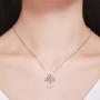 VOROCO 925 Sterling Silver Simple Cute Style Pendant Necklace Birthday Gift Jewelry for Women Girls