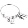 FLODANCER Blood Thinner Medical Alert ID Bangle Bracelet - Live Laugh Love Jewelry for Women Girls