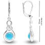 LeCalla Flaunt Sterling Sliver Jewelry Leverback Celtic Knot Earrings for Women (Gemstone Birthstone Round 6MM)