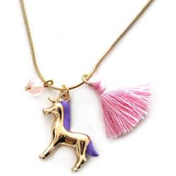 Unicorn Necklace for Girls, Heart Locket Necklace, Dinosaur Necklace - Birthday Gifts for Girls and Kids