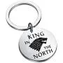 HOLLP GOT Inspired Jewelry House Stark Gift King in The North Keychain Gift for GOT Fans HOLLP GOT Inspired Jewelry House Stark Gift King in The North Keychain Gift for GOT Fans