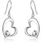WINNICACA Sterling Silver Sideways Shaped Heart Dangle Drop Hooks Stud Earrings Jewelry Gifts for Women Birthday WINNICACA Sterling Silver Sideways Shaped Heart Dangle Drop Hooks Stud Earrings Jewelry Gifts for Women Birthday