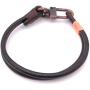 Mens Wide Craftman Leather Bracelet Handcrafted in USA - Dark Brown