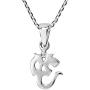 Mini Harmony Aum or Om Symbol .925 Sterling Silver Pendant Necklace