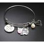 TongXin Funny Cow Jewelry for Women Just a Girls Who Loves Cow Bracelet Cow Themed Farm Gifts Cow Lover Gifts for Girls