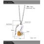 Suxerlry Stainless Steel Cubic Zirconia Heart Pendant Urn Necklace Ashes Memorial Keepsake Jewelry
