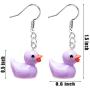 OSNIE 5 Pairs of Cute Duck Dangle Drop Earrings, Funny Resin Little Duckie Pendant Earrings, Indie Aesthetic Creative Personalized Earrings Jewelry Gifts for Women Girls (Multicolored)