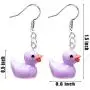OSNIE 5 Pairs of Cute Duck Dangle Drop Earrings, Funny Resin Little Duckie Pendant Earrings, Indie Aesthetic Creative Personalized Earrings Jewelry Gifts for Women Girls (Multicolored)