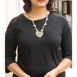 Sansar India Bollywood Triangle Pendant Thread Choker Indian Necklace Jewelry For Girls and Women