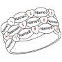 Shiny Alice Personalized Mothers Rings 9 Simulated Birthstones Rings for Mother Name Rings Mother Grandmother Gifts for Mothers Day