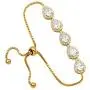WeimanJewelry Cubic Zirconia CZ Wedding Bridal Pear Cut Adjustable Teardrop Chain Bracelet for Women Lady