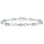 Sterling Silver Genuine, Created or Simulated Gemstone Oval Polished Infinity Classic Tennis Bracelet Sterling Silver Genuine, Created or Simulated Gemstone Oval Polished Infinity Classic Tennis Bracelet