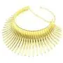 Mrotrida Womens Big African Necklace Indian Style Bending Alloy Big Thorn Statement Collar Choker