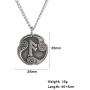 TEAMER Norse Vikings Stainess Steel 24 Runes Amulet Pendant Necklace Lucky and Blessing Symbol Jewelry for Women Men