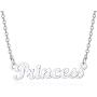 Custom4U Name Plated Necklace 18K Gold Plated Stainless Steel - Personalized Name Pendant - Name Gift Bridesmaid Birthday Jewelry Gift for Girls Women