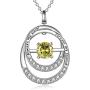 TOUPOP Always My Sister Forever My Friend Necklace s925 Sterling Silver Double Circle Birthstone Pendant Necklace Jewelry Gifts Necklaces for Sister,Sister Gifts from Sister