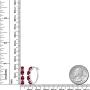 Gem Stone King 925 Sterling Silver Wine Red Created Ruby Earrings For Women (4.00 Ct Oval 6X4MM)