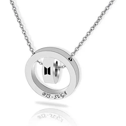 G-Ahora Kpop BTS Necklace BTS Jimin V SUGA JK Nekclace BTS Bangtang Boys Team Army Jewelry Gift for BTS Fans G-Ahora Kpop BTS Necklace BTS Jimin V SUGA JK Nekclace BTS Bangtang Boys Team Army Jewelry Gift for BTS Fans