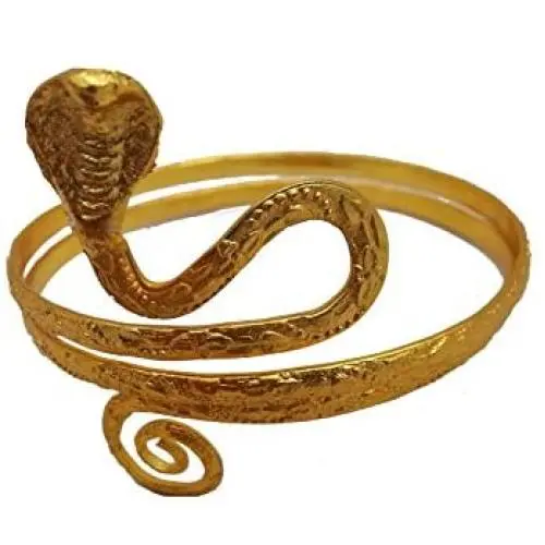 Gold Tone Metal Upper Arm Snake Bracelet Adjustable Gold Tone Metal Upper Arm Snake Bracelet Adjustable