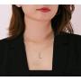 MepLife 3 Pack Alphabet Initial Rings Cubic Zirconia Letter Pendant Necklace Ear Studs for Women Girls Jewelry Sets