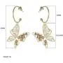 Starmond Butterfly Earrings Gold Plating Rhinestone