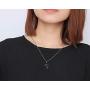 4Piece Stainless Steel Couple Necklace Rhinestone I Love You Heart Puzzle Matching Pendant with Chain His and Hers Couple Necklace for Women Men Girlfriend Boyfriend Couple BBF