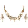 Saissa Kundan Pearl Choker Indian Necklace Earrings Jewelry Set for Girls and Women