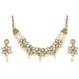 Saissa Kundan Pearl Choker Indian Necklace Earrings Jewelry Set for Girls and Women