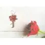 MANZHEN Pink Rhinestone Flamingo Bird Dangle Earrings MANZHEN Pink Rhinestone Flamingo Bird Dangle Earrings