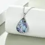 POPLYKE Tree of Life Pendant Necklace for Women Sterling Silver Family Tree Teardrop Alabone Shell Celtic Knot Jewelry for Mom Girls (Colorful-Alabone Teardrop Tree Necklace)