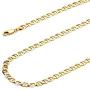 14k REAL Yellow Gold Solid Mens 4.5mm Flat Mariner Chain Necklace with Lobster Claw Clasp 14k REAL Yellow Gold Solid Mens 4.5mm Flat Mariner Chain Necklace with Lobster Claw Clasp