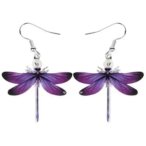 NEWEI Acrylic Charm Dragonfly Earrings Big Long Insect Animal Dangle Drop Jewelry For Women Teen Trendy Summer Gift Accessories NEWEI Acrylic Charm Dragonfly Earrings Big Long Insect Animal Dangle Drop Jewelry For Women Teen Trendy Summer Gift Accessories