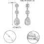 EVER FAITH 925 Sterling Silver Bridal Jewelry Prong White Cubic Zirconia Tear Drop Bride Dangle Earrings EVER FAITH 925 Sterling Silver Bridal Jewelry Prong White Cubic Zirconia Tear Drop Bride Dangle Earrings