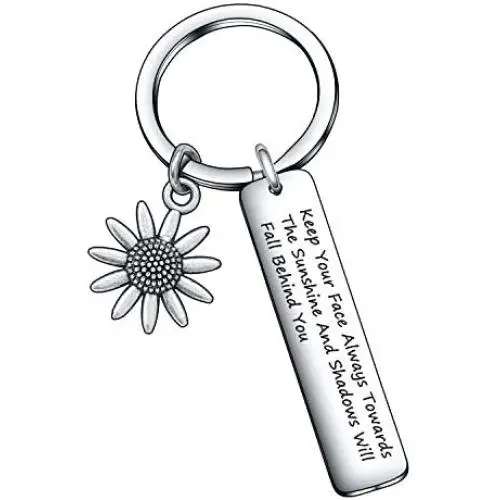 De&ai Inspirational Jewelry, Sunflower Lover Keychain Positive Gift for Friends Daughters De&ai Inspirational Jewelry, Sunflower Lover Keychain Positive Gift for Friends Daughters