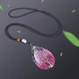 JK&EROSSTARS Wire Wrapped Tree of Life Natural Gemstone Teardrop Pendant Necklace Healing agate Chakra Jewelry for Women