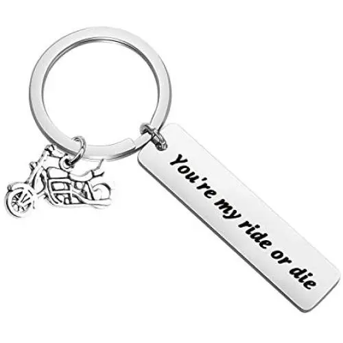 BAUNA Boyfriend Keychain You’re My Ride Or Die Key Rings Motorcycle Biker Gifts for Husband BAUNA Boyfriend Keychain You’re My Ride Or Die Key Rings Motorcycle Biker Gifts for Husband
