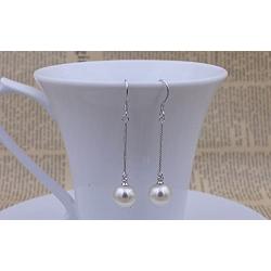 Injoy Jewelry Elegant Dangling Faux Pearl Long Drop Earrings Hypoallergenic for Womens Girls