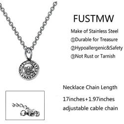 FUSTMW Army Necklace Navy Necklace Military Jewelry Deployment Gifts