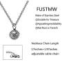 FUSTMW Army Necklace Navy Necklace Military Jewelry Deployment Gifts
