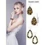 Hicarer 3 Pieces Women Sunflower Print Jewelry Set, Includes 2 Pairs Faux Leather Teardrop Dangle Earrings, Sunflower Multilayer Bracelet Hicarer 3 Pieces Women Sunflower Print Jewelry Set, Includes 2 Pairs Faux Leather Teardrop Dangle Earrings, Sunflower Multilayer Bracelet
