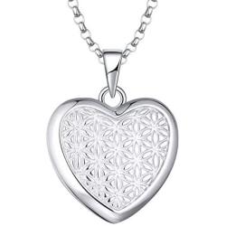 JO WISDOM Flower of Life Necklace,925 Sterling Silver Family Coin Pendant Necklace